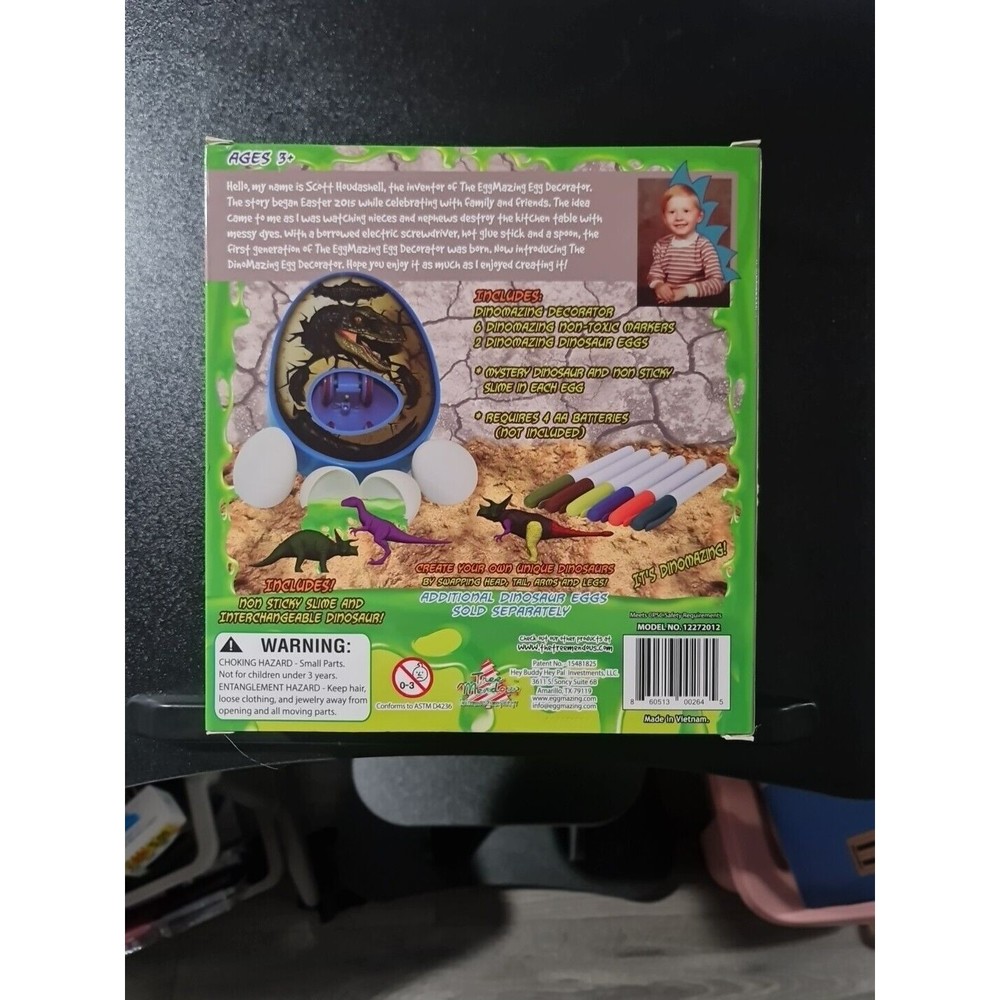 The DinoMazing Egg Decorator w/ Non Toxic Markers Dino Mazing - NEW SEALED - Picture 4 of 5